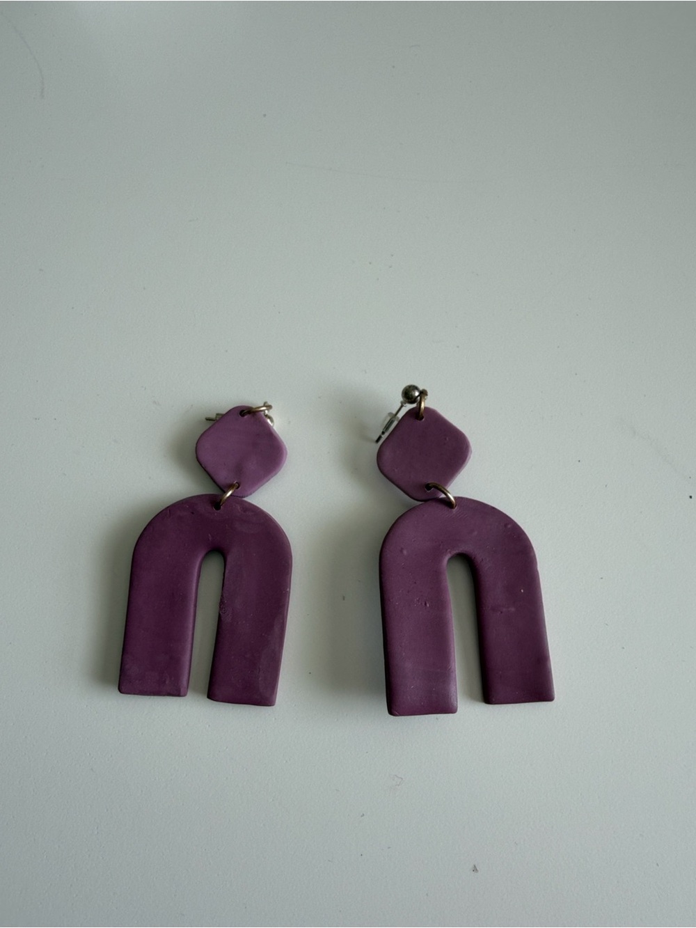 Modern Purple Arch Drop Earrings for Women